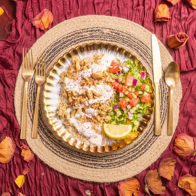 Chicken Shawarma Over Rice.
