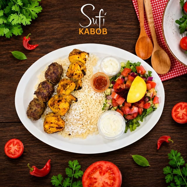 Nazar Chicken & Beef Platter.