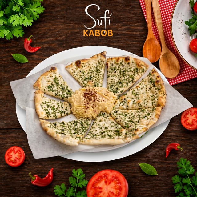 Hummus with Garlic Naan.