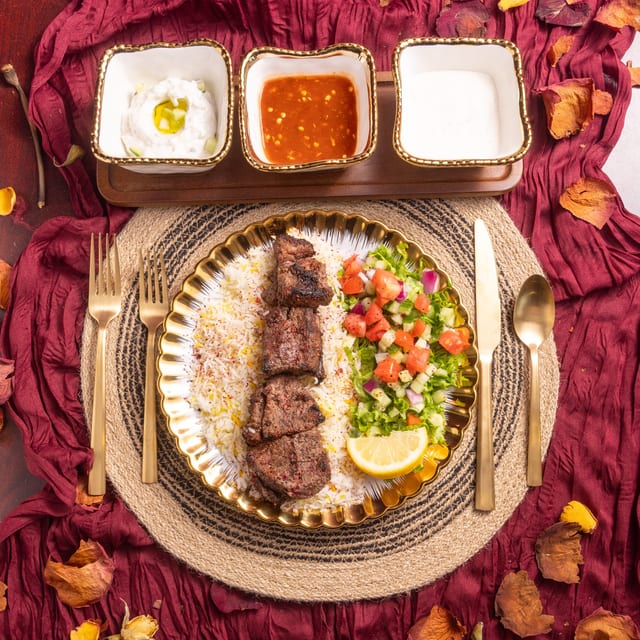 Beef Shish Platter.